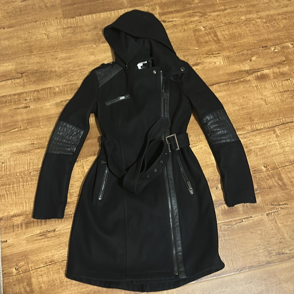 Bcbgeneration Black Hooded Jacket/Coat - image 8